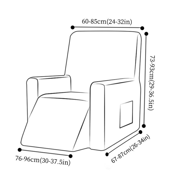 Stretchy Recliner Slipcover Updated Woven Jacquard Recliner Chair Cover With Side Pocket Anti -Slip Fitted Recliner Cover Couch Protector