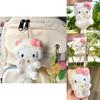 Cute Hellokitty Plush Doll Keychain Bag Charm For Girls