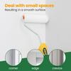 24 Pack 4 Inch Mini Paint Roller Covers High Density Foam Paint Rollers Small Foam Roller Sleeves for Smooth Surfaces Cabinets Doors Tables