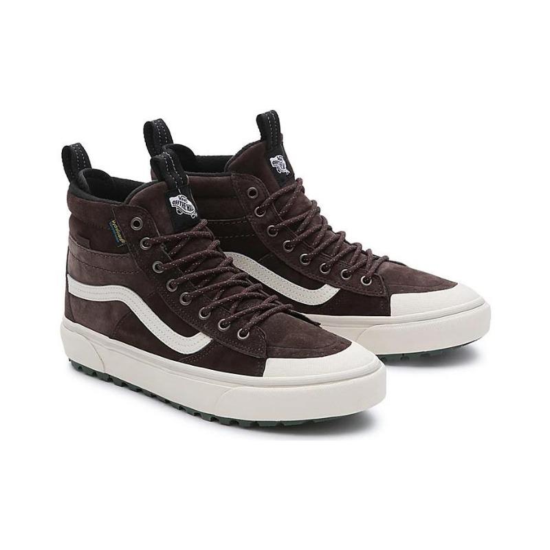 Vans SK8 MTE-2 unisex lace-up shock-absorbing durable high-top skate shoes brown beige VN0007NK3N1