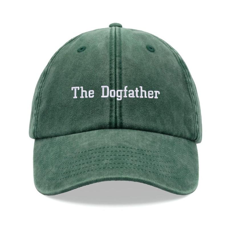 1Pc Dogfather Baseball Caps Vintage Washed Unisex Dad Gorras Low Profile Adjustable Faded For Sports Hiking,Sun Beach Daliywear