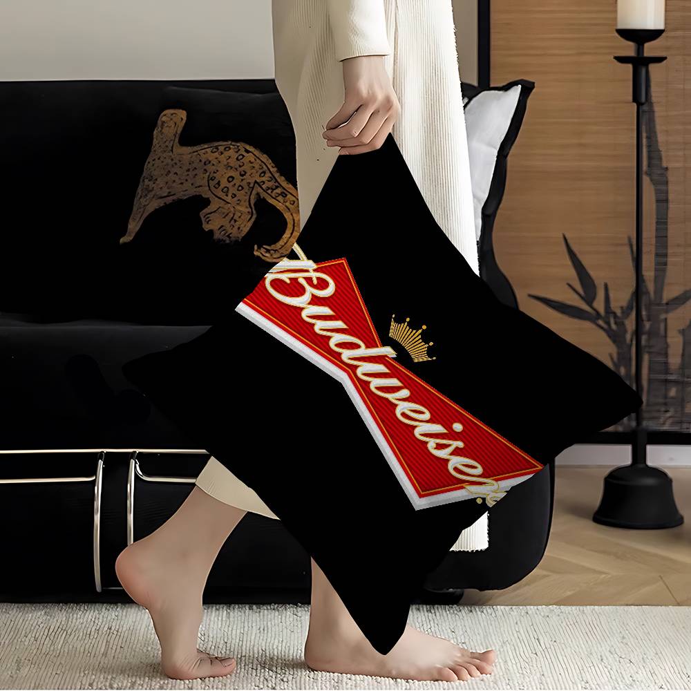 King Of Beer B-Budweiser Pillow Gifts Home Office Furnishings Bedroom Sofa Car Cushion Cover Case 45X45Cm