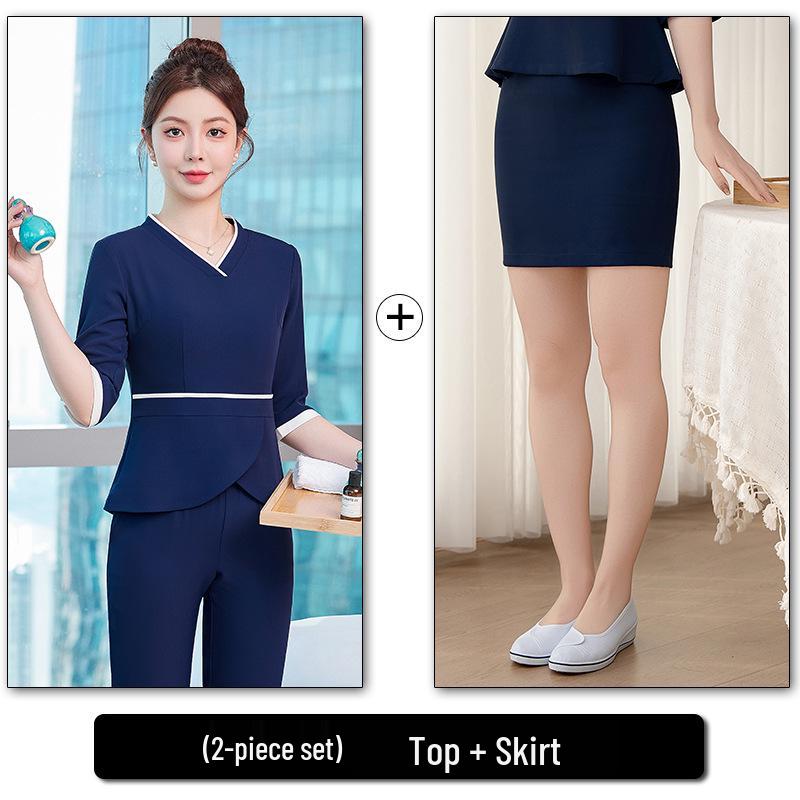 Women's High-End Beauty & Spa Technician Workwear Set for Foot Massage and Sauna