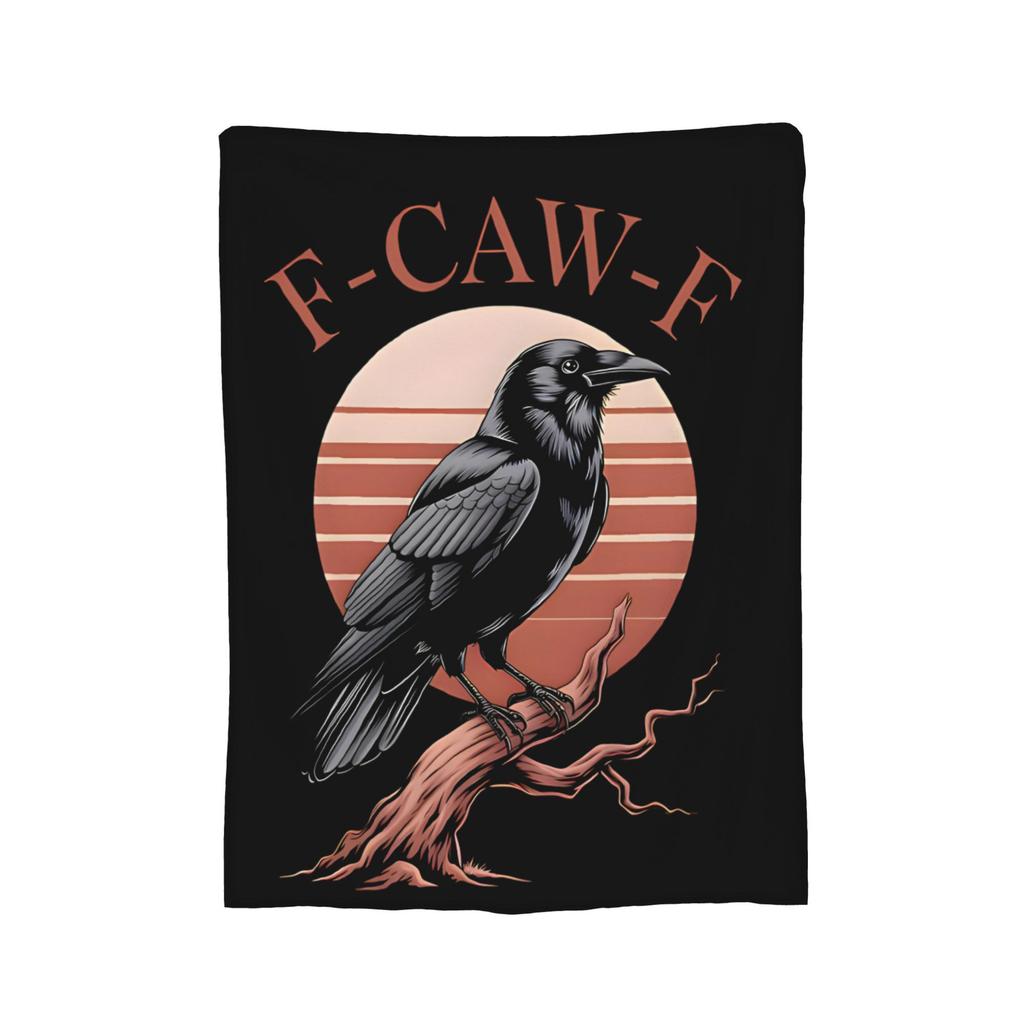 F-Caw-F Chicken FCAWF Humor Quote Rooster Meme Blanket Cover Fleece Super Soft Throw Blankets for Car Sofa Couch Bedroom Quilt