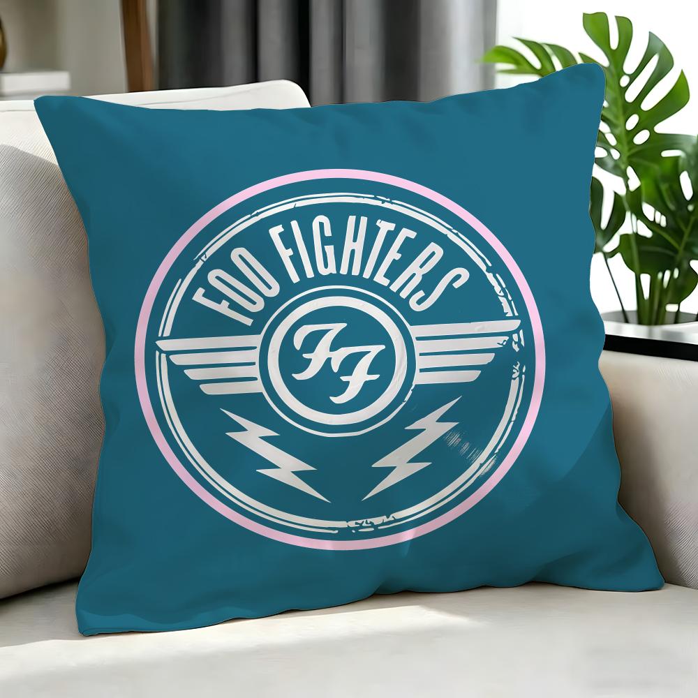 Rock Foo Fighters Cushion Cover Cushion Cover Set 4Pcs 50X50 45X45 40X40 Pillowcase Decorative Sofa Home Decor
