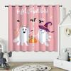 Halloween Themed Cute Ghost Pattern Printed Curtains Decorating Bedrooms Living Rooms Set Of 2 Made Polyester Area Decor