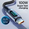 120W Usb Type C Cable For Honor Samsung Super Charge Fast Charging Usb C Charger Data Cable Wire Cord 1M 2M