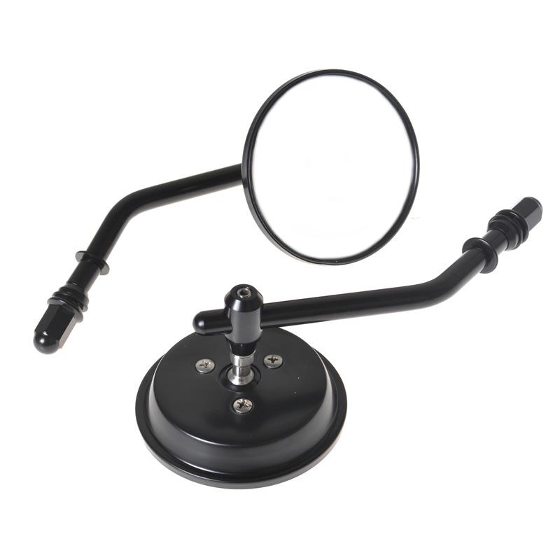 

Retro Chrome Motorcycle Rearview Mirror for Harley/Triumph Black