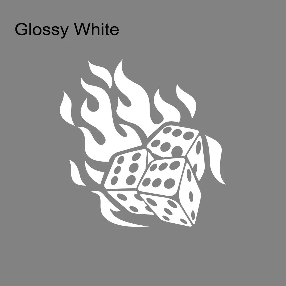 Car Engine Hood Sticker Flame Dice Graphic Vinyl Decal For Auto Vans Trucks SUV Self-Adhesive Auto Body Window Decor Accessories