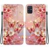 Handmade PU Leather Flip Case for Samsung Galaxy A51 5G (SM-A516F/A516B)- Anti-Slip Shockproof Cover with Wrist Strap & Heart/Rose Cat Designs