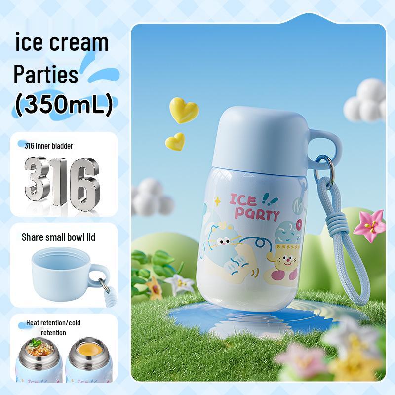 

Нова компактна термокружка з трубочкою для дівчат 2025 року - Портативна та спеціальна для школи 350ML синій