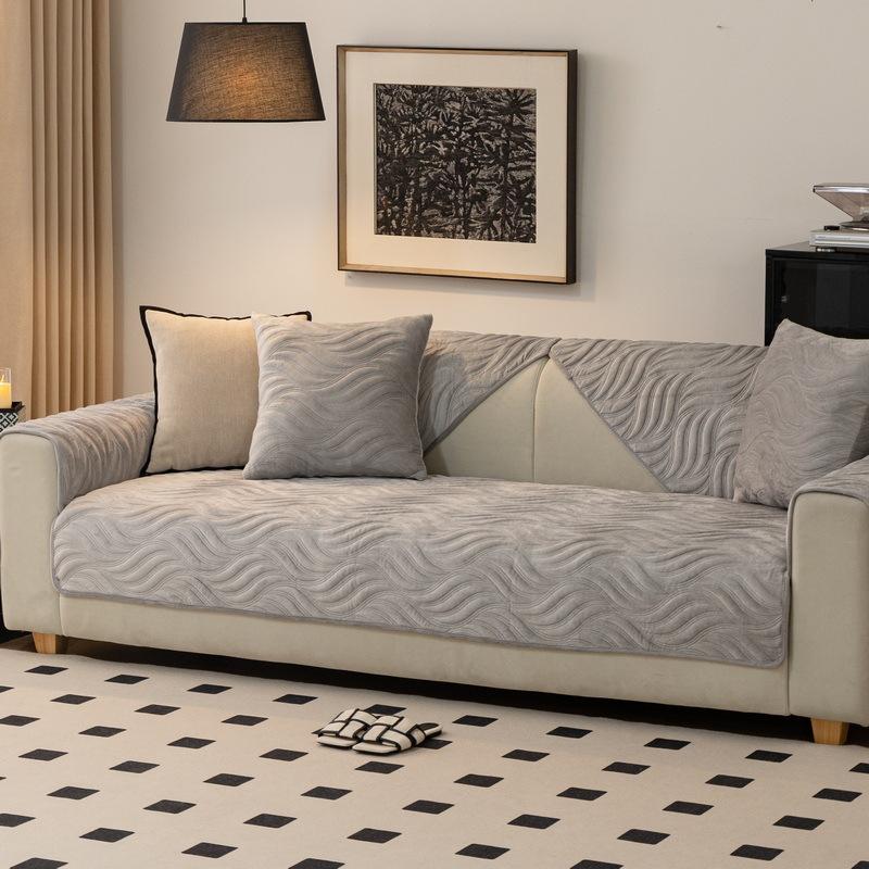 Crystal Fleece Sofa Cushion Winter High-End Four-Season Universal  New Plush Seat Cushion Light Luxury Sofa Cover Towel