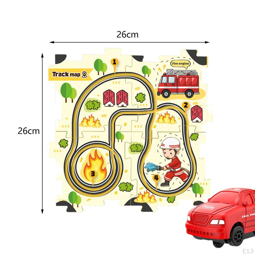 Educational Montessori Toy Rail Car Building Toys for Children Toddlers Gift Land