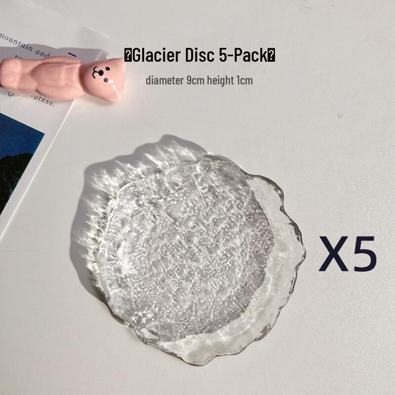 Irregular Glacier Glass Dessert Plates