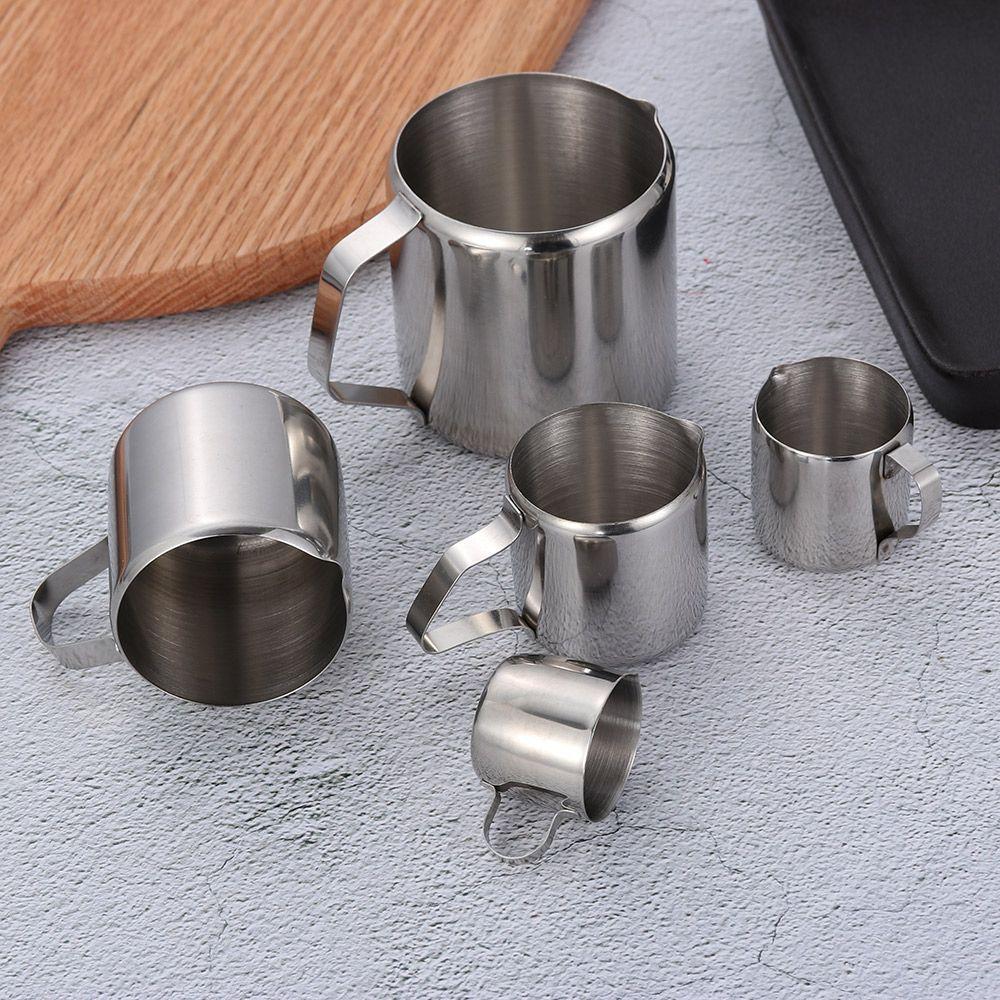 1oz/2oz/3oz/5oz/10oz Durable Stainless Steel Milk Frothing Jug Coffee Latte Spout Pitcher Cup Easy Pouring Drip for Kitchen