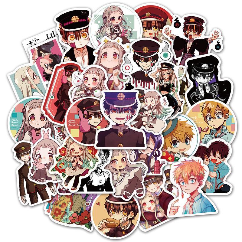 50Pcs Toilet-Bound Hanako-Kun Anime Stickers Yugi Amane Decals For Phone Laptop Suitcase Notebook Skateboard Waterproof Sticker