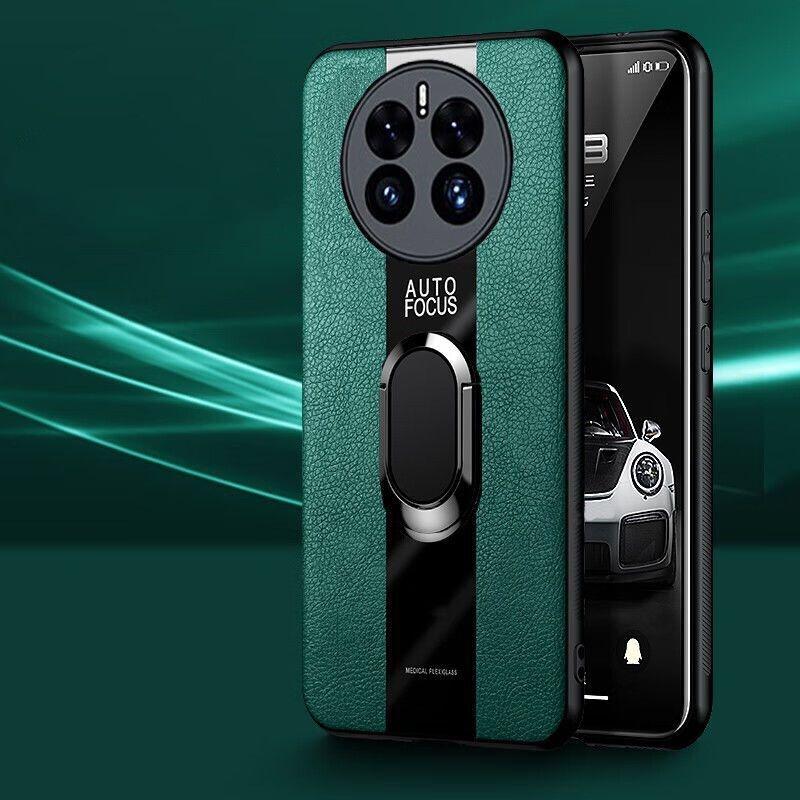 For Realme GT5 Pro Case Magnetic Ring Phone Cover For OPPO Realme GT 5 Pro 5G Luxury PU Leather Soft Silicone Shockproof Bumper