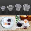 4 Sizes Disposable Plastic Clear Sauce Chutney Cups Boxes With Lid Food Takeaway Hot Chutney Cup Clear Sauce Cup Sauce Cup