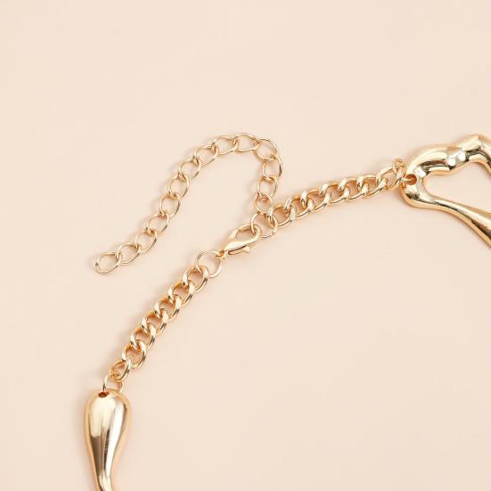 Irregular Choker Earrings Women Alloy Chunky Choker Special Shape Punk Necklace Earrings Gift for Wife Girlfriend Party Hip Hop Accessories