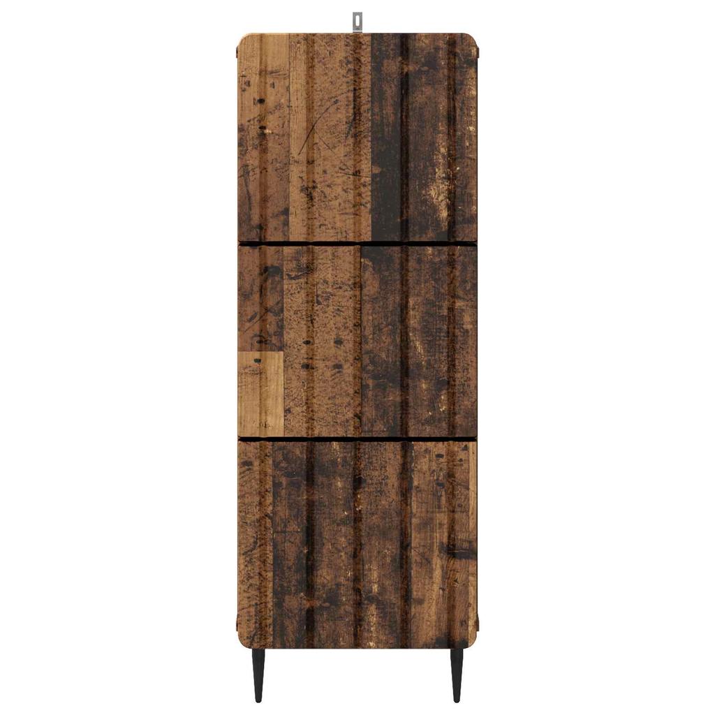 Drawer Cabinet Reclaimed Wood Look 33 x 34.5 x 92 cm Engineered Wood