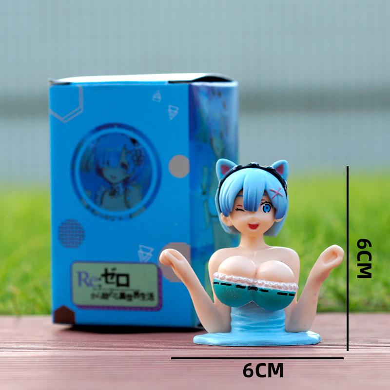 Shaking Chest Girls Decorations Sexy Cute Dolls Plump Shape Car  Accessories