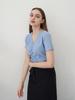 BIBYSEOB Shirred Half Tee Sky Blue [T22]