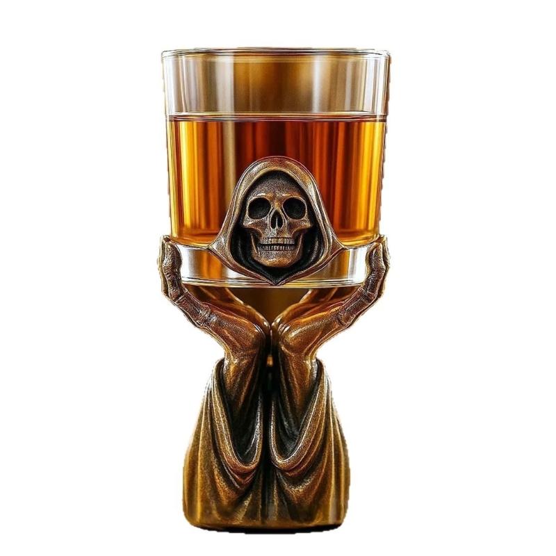 

Grim Reapers Whiskeys Holder Set Skull Whiskeys Glasses Set Gothic Skull Hand Liquor Glasses Stand Set Desktop Decorations 1