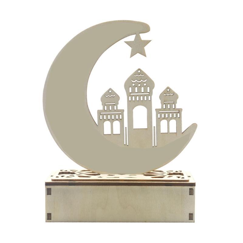EID Mubaraks Ornament Moon LED Light Ramadans Decoration for Home Islamic Muslims Party Decoration Kareem Eid Gift