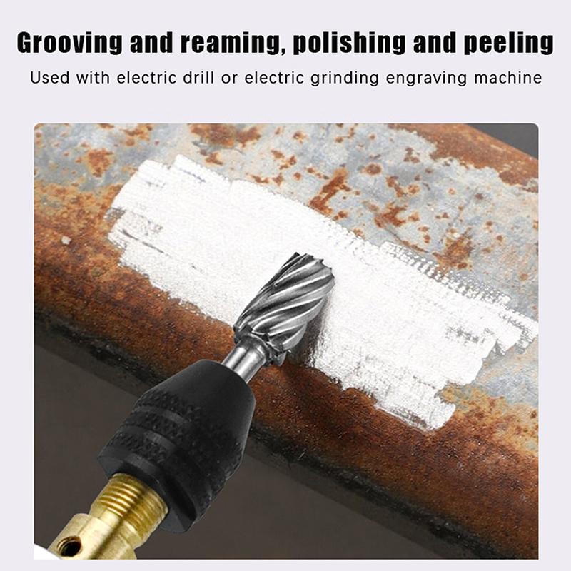 6Pc High-Speed Steel Woodworking Small Rotary File Grinding Head Diy Carpenter Polishing And Trimming Electric Tool Set
