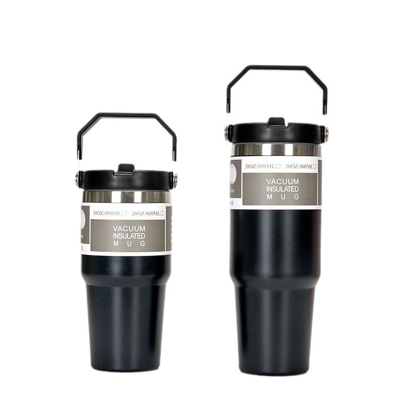 30Oz stainless steel car cup ice cream cup straw vacuum cup coffee cup thermos cup water cup