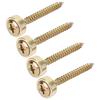4 Sets Guitar Neck Joint Bushing Set Metal Ferrule Bolt with Screw Accessory for Electric BassGold