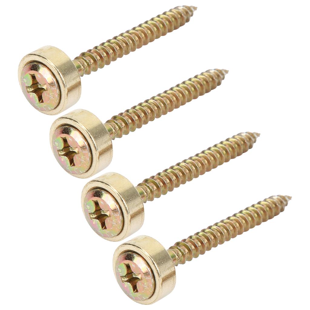 4 Sets Guitar Neck Joint Bushing Set Metal Ferrule Bolt with Screw Accessory for Electric BassGold