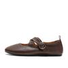 Senda Women's Cross-Strap Mary Jane Ballet Flats