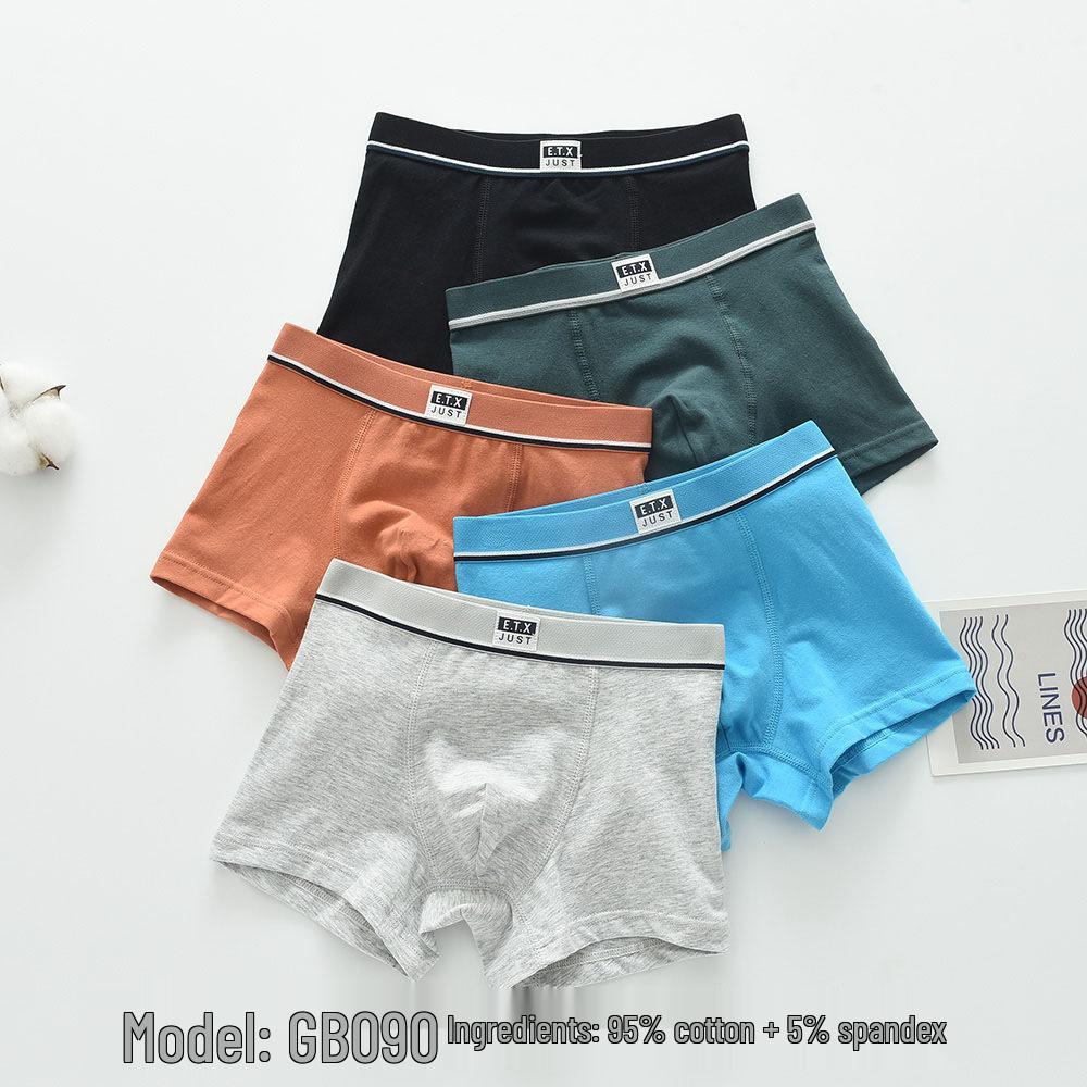 ETX Boys' Cotton Boxer Briefs - Mid-Waist Underwear for Children and Teens