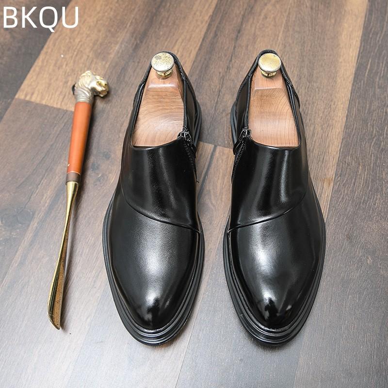 

trend Casual Men s Dress Shoes Non-slip Leather Shoes Pointed Toe Elegant Comfortable Fashion Wear-resistant Outdoor Simple Large Size