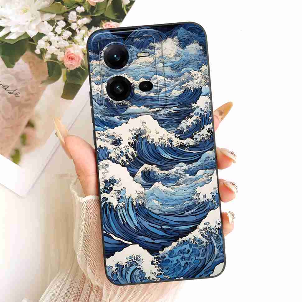 For Vivo V25 5G Case Silicone Soft Shockproof Cat Cartoon Pattern Phone Casing For VivoV25 V 25 V25 V2202 Case Back Cover