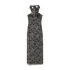 European & American Trendy Summer Leaf Embroidery Midi Dress for Women