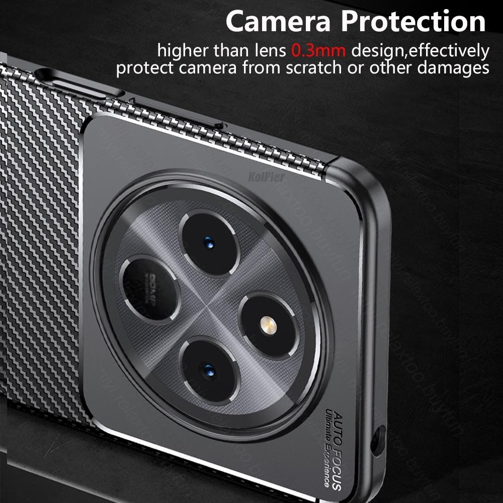 for Poco C75 4G Case Carbon Fiber Patten Back Cover on PocoC75 Poko Little C75 C 75 75C Anti-Knock Camera Bumper Proection Funda