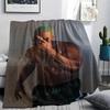 1PC Frank Ocean Print Flannel Blanket, High Quality Comfortable for All Seasons, Home Decor, Warmth and Comfort, Perfect for Christmas Gifts