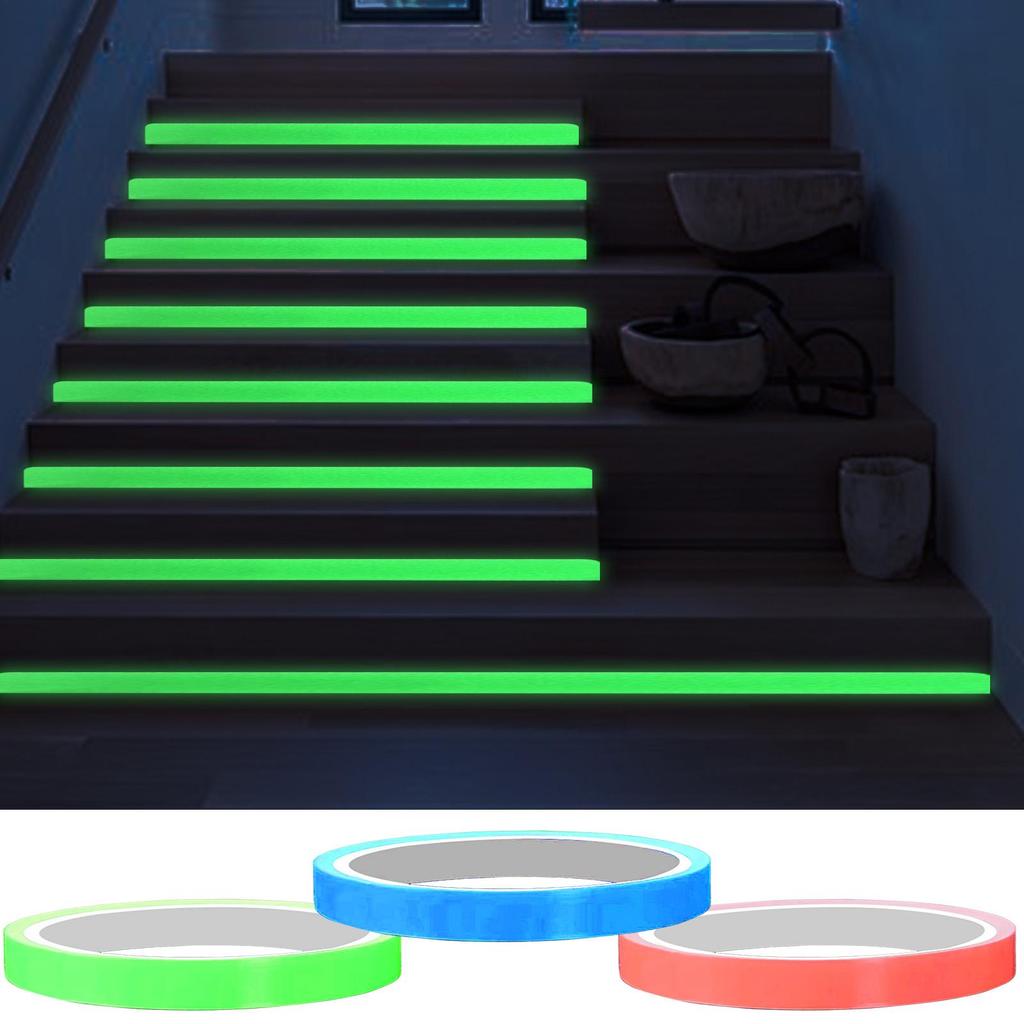 Glow Tape For Stage Exit Sign Stickers Fluorescent Duct Tape 9.84ft Glow In The Dark Sign For Floor Wall Steps Classroom Stage
