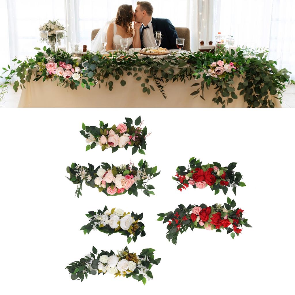 Wedding Arch Draping Artificial Flower Multifunctional Wedding Welcome Signs Floral Decoration