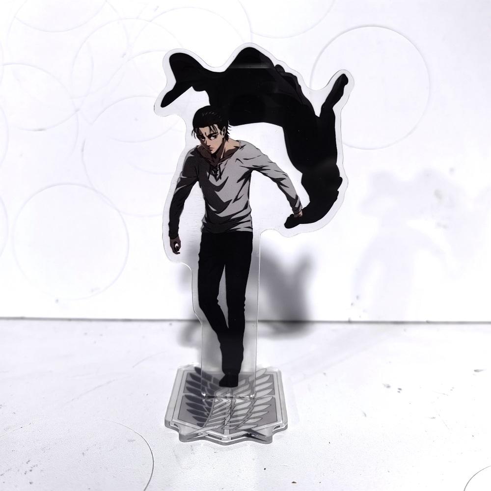 Attack on Titan Acrylic Standing Eren Mikasa Levi Erwin Armin Animation Action Figures Wolf Titan 16cm Miniature Playthings Decor Playthings For Kid