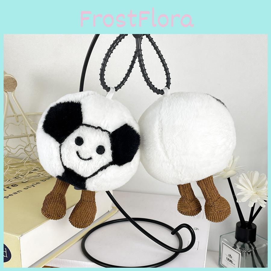 Adorable Plush Football Keychain Soft Doll Accessories For Bags And Gifts 12cm Size