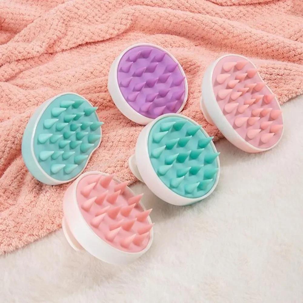 Silikon Shampoo Pinsel Kopf Kopfhaut Massage Kamm Haar Waschen Kamm Körper Massage Pinsel Bad Dusche Pinsel Salon Friseur Werkzeug