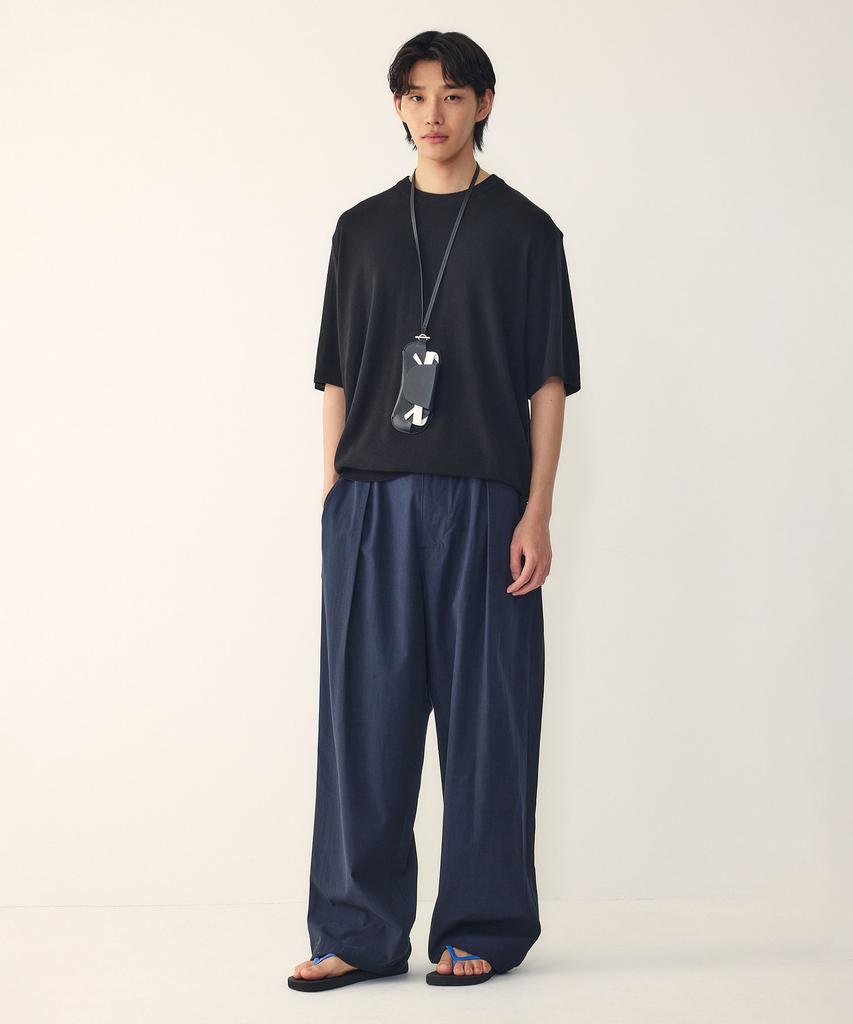 STUDIO TOMBOY [Men] Semi-Overfit Round Neck Short Sleeve Knit_Black 9156252215