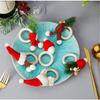 Set of 6 Napkin Buckles Decorative Serviette Rings Napkin Holder Christmas Tabletop Decorations for Wedding Banquets