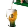 Fotbalová trofej Pivní sklenice, Objem 400 ml Vysoký trofejní hrnek, Čirá skleněná nádoba na Ležák Craftové pivo, Dárek pro sportovního fanouška