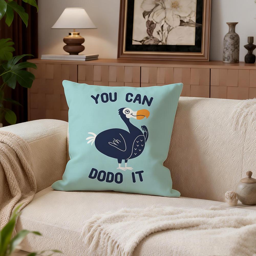 Cute Dodo Cushion Cover Cushion Cover Set 4Pcs 50x50 45x45 40x40 Pillowcase Decorative Sofa Home Decor