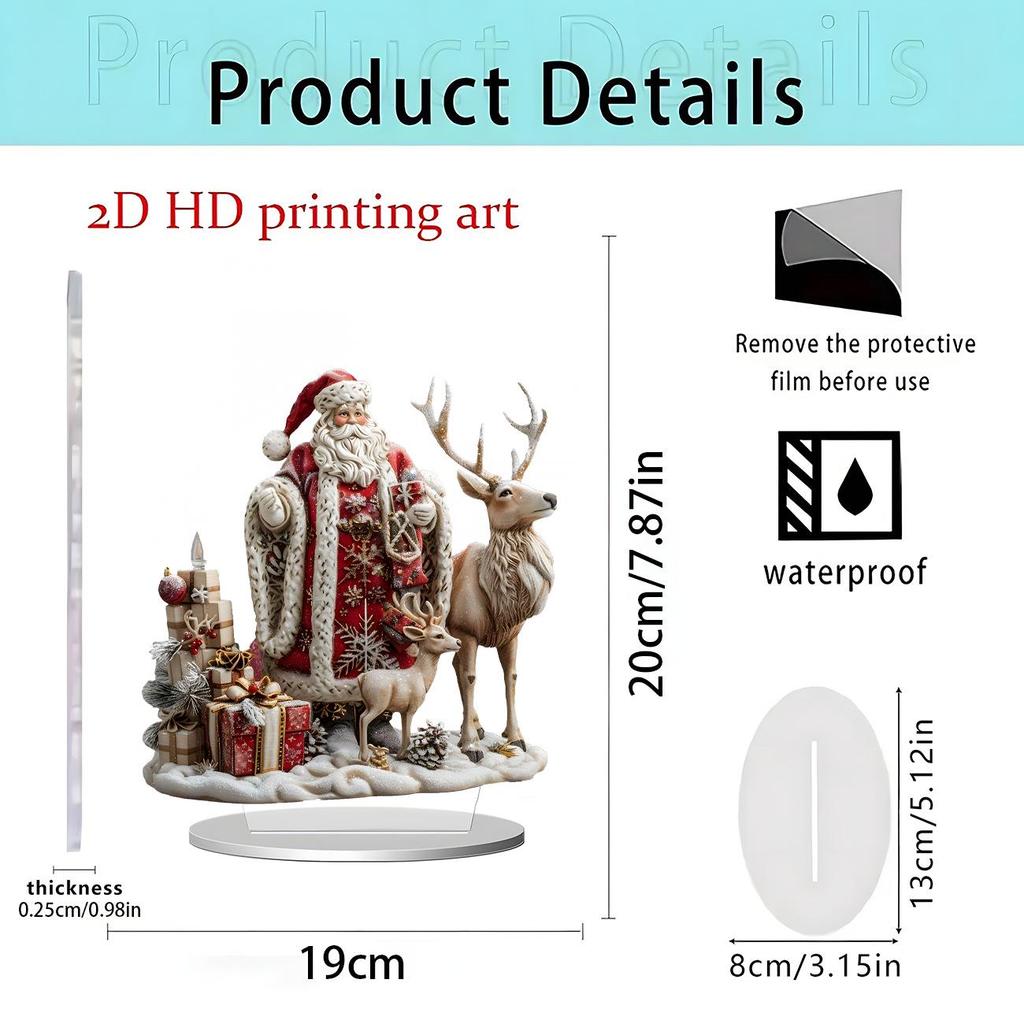 Rotating Christmas Carousel 2D Acrylic Standee - Festive Gift & Home Decoration