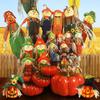 Cute Scarecrow Halloween Decorations: Small & Medium Pumpkin Lanterns for Bar, Party, Haunted House, and Pastoral Themes.